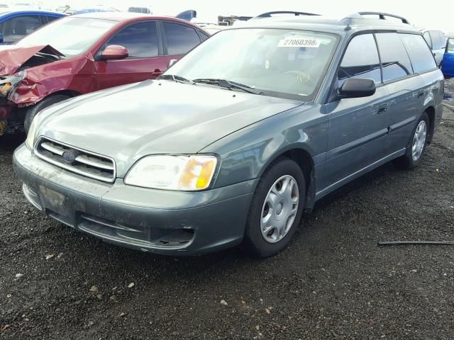 4S3BH635517306020 - 2001 SUBARU LEGACY L GREEN photo 2