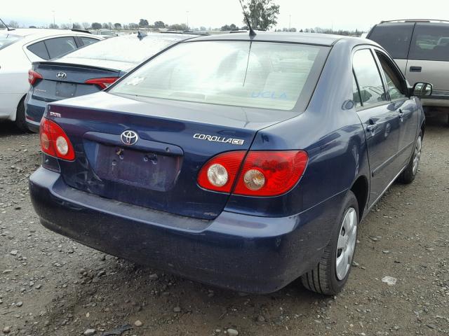 JTDBR32E670111445 - 2007 TOYOTA COROLLA CE BLUE photo 4