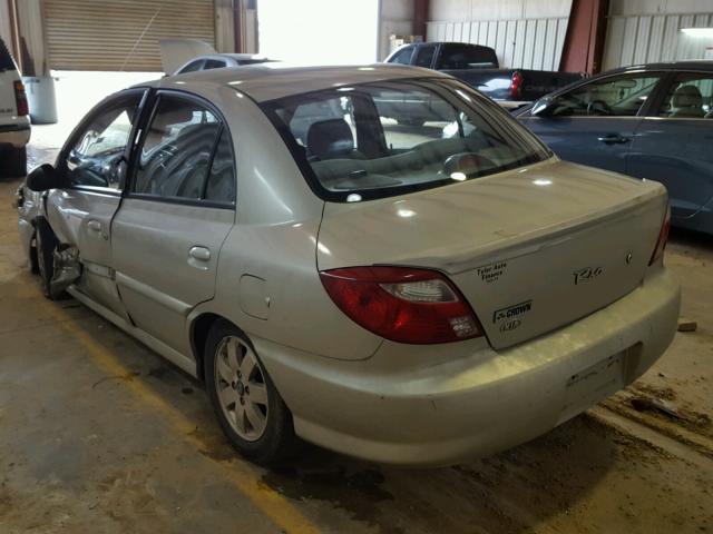 KNADC123616080485 - 2001 KIA RIO GRAY photo 3