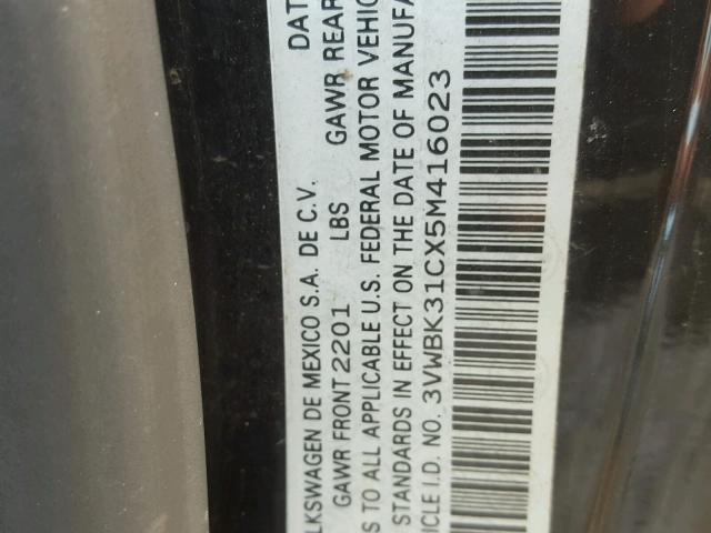 3VWBK31CX5M416023 - 2005 VOLKSWAGEN NEW BEETLE 黑色 照片 10