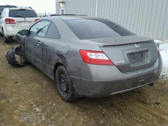 2HGFG12618H000501 - 2008 HONDA CIVIC LX GRAY photo 3