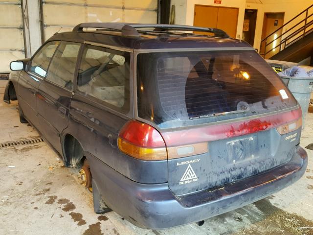 4S3BK4358W7313640 - 1998 SUBARU LEGACY L BLUE photo 3