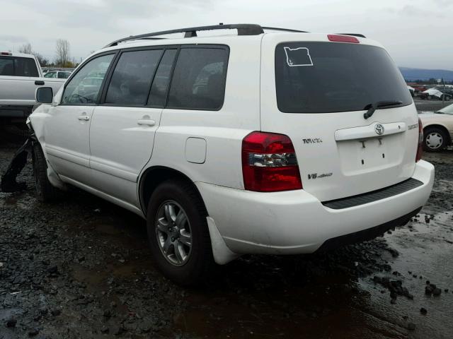 JTEEP21A740043126 - 2004 TOYOTA HIGHLANDER WHITE photo 3