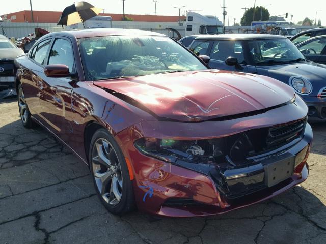 2C3CDXCTXHH515468 - 2017 DODGE CHARGER R/ BURGUNDY photo 1