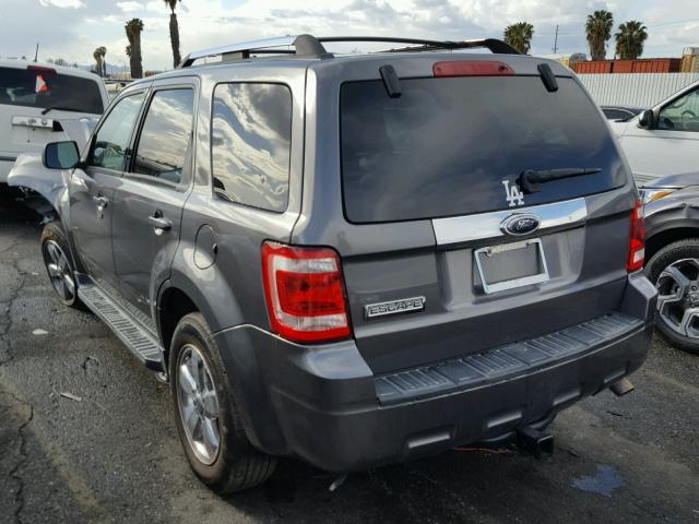 1FMCU04G49KA21536 - 2009 FORD ESCAPE LIM GRAY photo 3