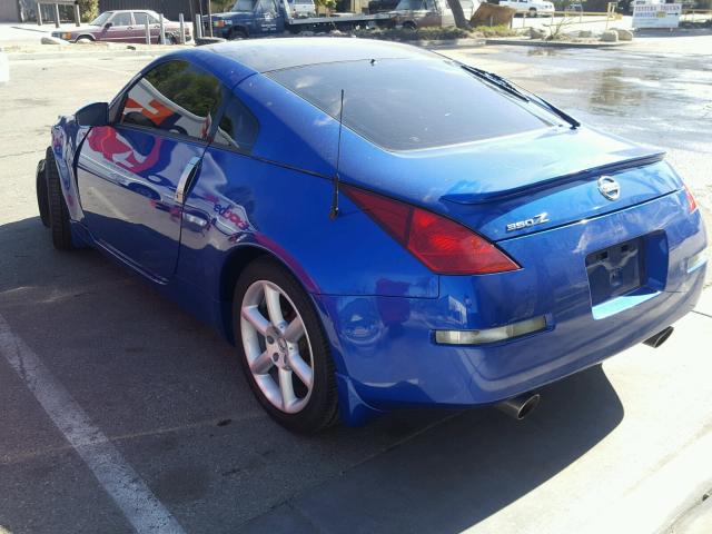 JN1AZ34D15M605656 - 2005 NISSAN 350Z COUPE BLUE photo 3