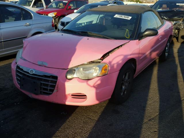 1C3EL45X96N205942 - 2006 CHRYSLER SEBRING PINK photo 2