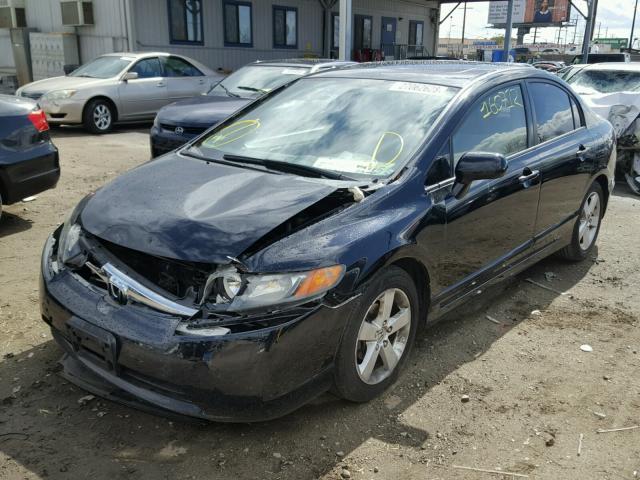 1HGFA16867L065536 - 2007 HONDA CIVIC EX BLACK photo 2