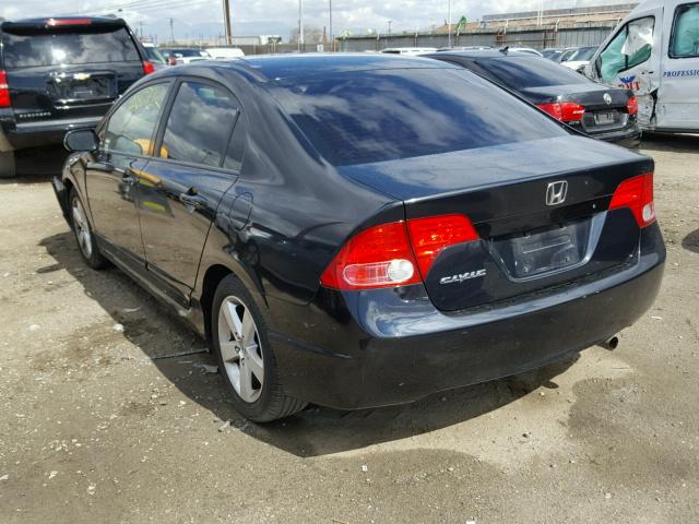 1HGFA16867L065536 - 2007 HONDA CIVIC EX BLACK photo 3