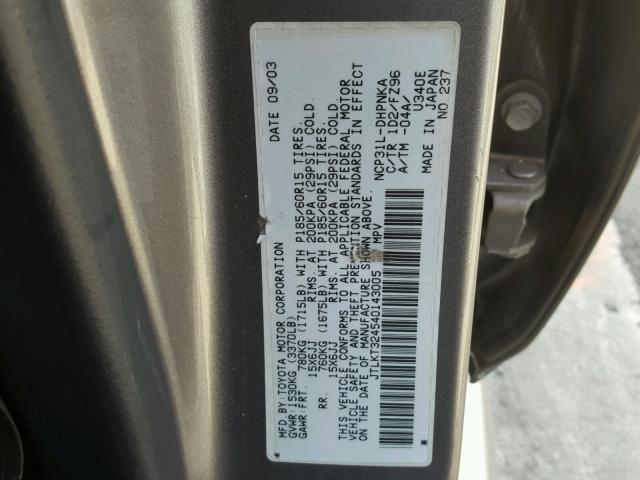 JTLKT324540143005 - 2004 TOYOTA SCION XB 灰色 照片 10