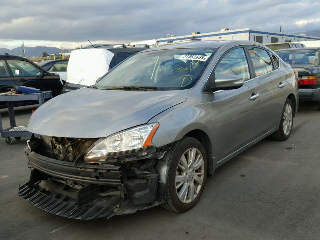 3N1AB7AP7DL684074 - 2013 NISSAN SENTRA S CHARCOAL photo 2