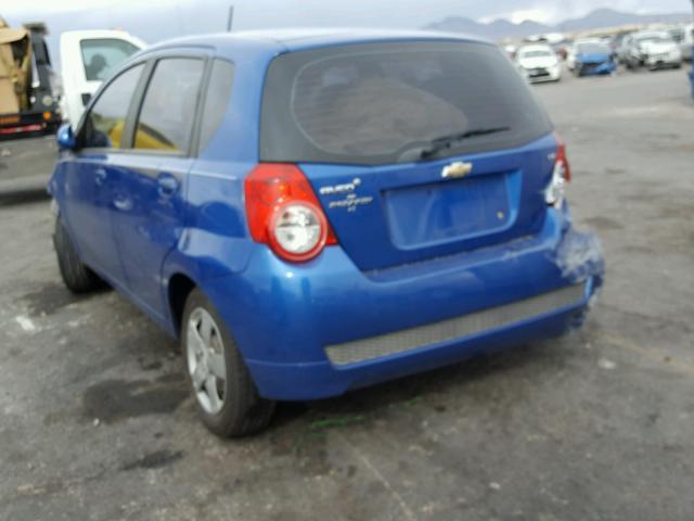 KL1TD6DE2BB137286 - 2011 CHEVROLET AVEO LS BLUE photo 3