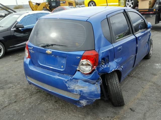 KL1TD6DE2BB137286 - 2011 CHEVROLET AVEO LS BLUE photo 4
