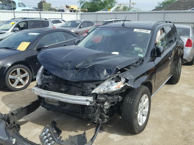 JN8AZ08T27W519118 - 2007 NISSAN MURANO SL BLACK photo 2