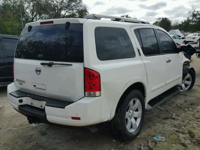 5N1AA0ND2BN617365 - 2011 NISSAN ARMADA SV WHITE photo 4