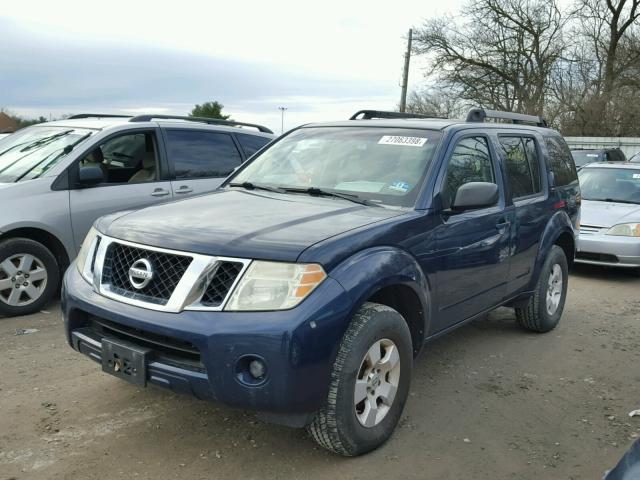 5N1AR18B48C629269 - 2008 NISSAN PATHFINDER BLUE photo 2