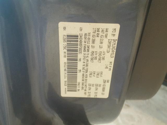 1D4HD48N95F566261 - 2005 DODGE DURANGO SL GRAY photo 10