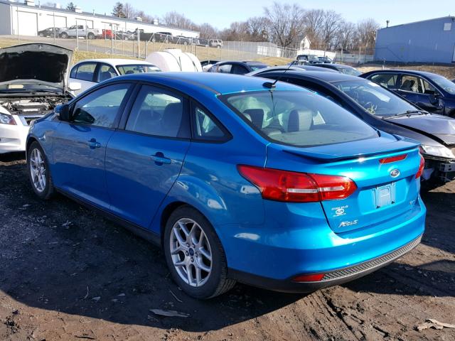 1FADP3F2XFL365239 - 2015 FORD FOCUS SE BLUE photo 3