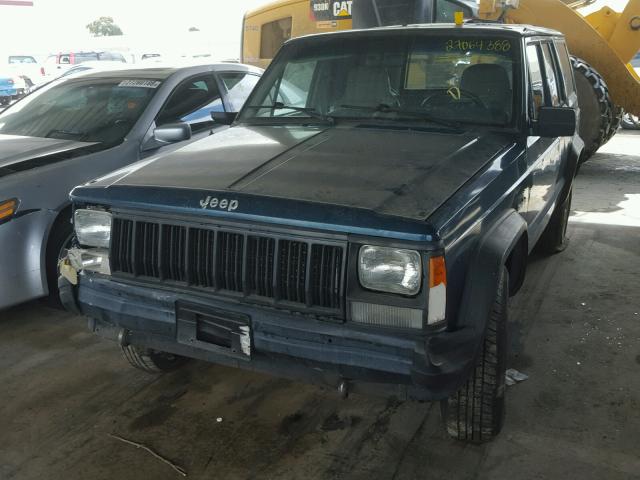 1J4FJ28S8SL638484 - 1995 JEEP CHEROKEE S GREEN photo 2