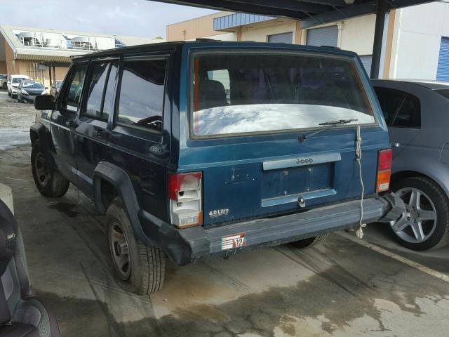 1J4FJ28S8SL638484 - 1995 JEEP CHEROKEE S GREEN photo 3