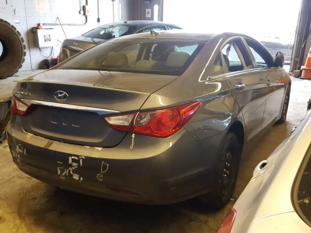 5NPEB4ACXDH605149 - 2013 HYUNDAI SONATA GLS GRAY photo 4