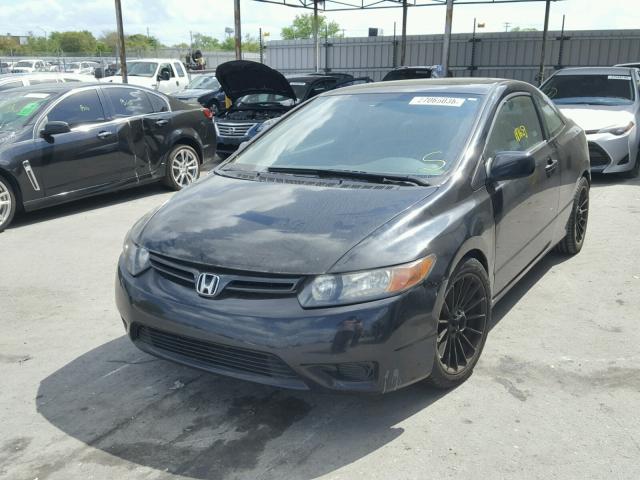 2HGFG12807H568576 - 2007 HONDA CIVIC EX BLACK photo 2