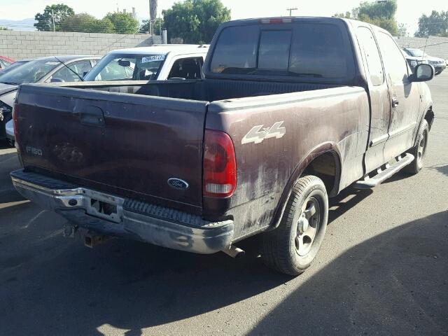 1FTRX18L71NA10116 - 2001 FORD F150 Бордовый фото 4