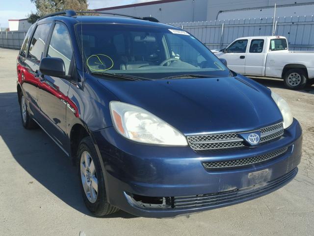 5TDZA23C04S014778 - 2004 TOYOTA SIENNA CE BLUE photo 1