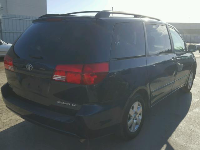 5TDZA23C04S014778 - 2004 TOYOTA SIENNA CE BLUE photo 4