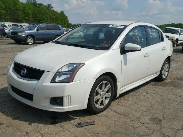 3N1AB6AP1CL767332 - 2012 NISSAN SENTRA 2.0 WHITE photo 2