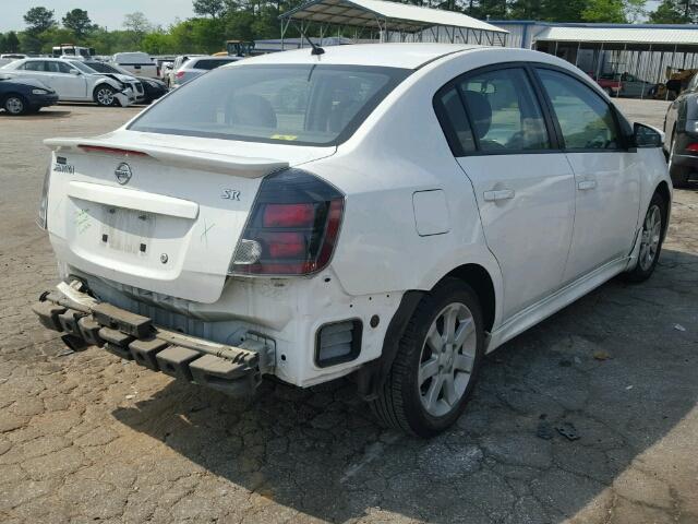 3N1AB6AP1CL767332 - 2012 NISSAN SENTRA 2.0 WHITE photo 4