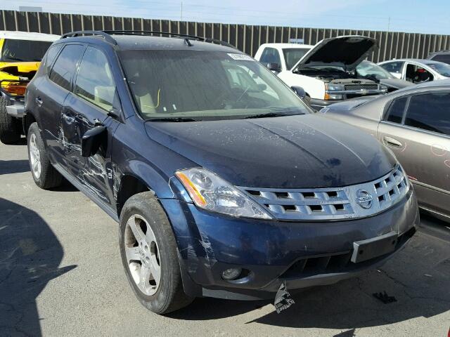 JN8AZ08W44W325096 - 2004 NISSAN MURANO SL BLUE photo 1