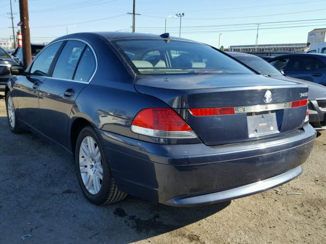 WBAGL63442DP53367 - 2002 BMW 745 I BLUE photo 3