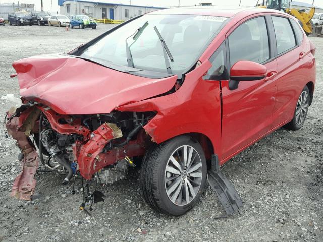 3HGGK5H8XFM733857 - 2015 HONDA FIT EX RED photo 2