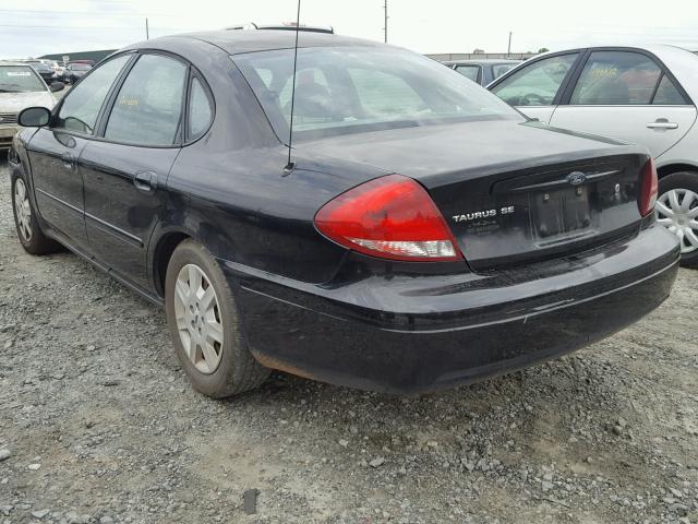 1FAFP53U76A233674 - 2006 FORD TAURUS SE BLACK photo 3