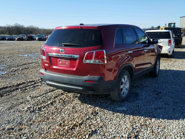 5XYKT3A1XBG037272 - 2011 KIA SORENTO BA RED photo 4