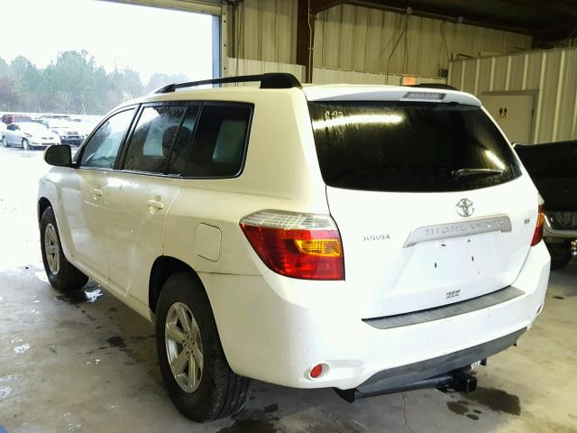 JTEDS41A782001054 - 2008 TOYOTA HIGHLANDER WHITE photo 3