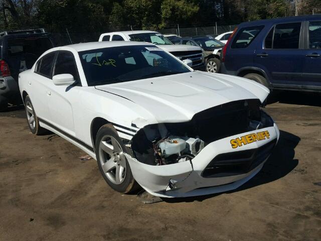 2C3CDXAT5EH350721 - 2014 DODGE CHARGER PO WHITE photo 1
