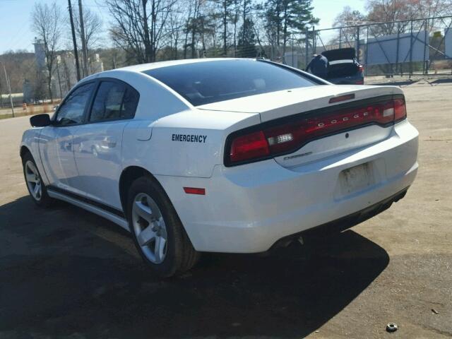 2C3CDXAT5EH350721 - 2014 DODGE CHARGER PO WHITE photo 3