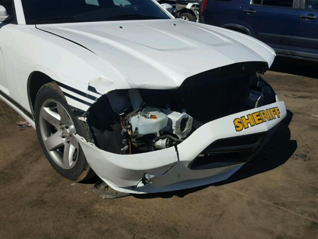 2C3CDXAT5EH350721 - 2014 DODGE CHARGER PO WHITE photo 9
