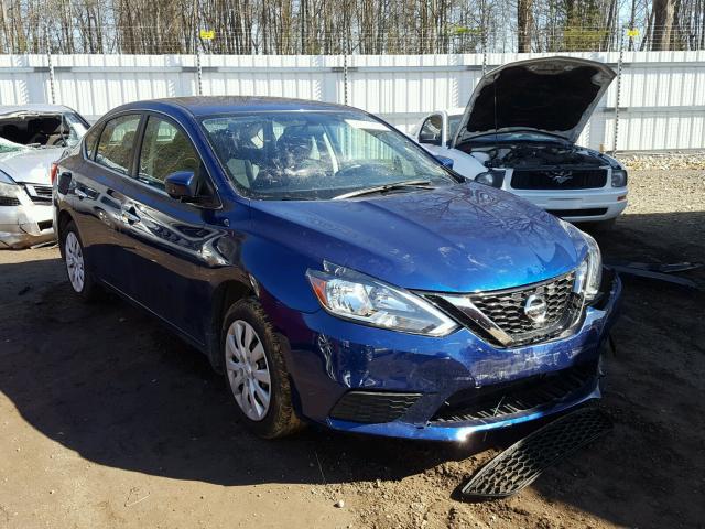 3N1AB7AP0HY361719 - 2017 NISSAN SENTRA S BLUE photo 1