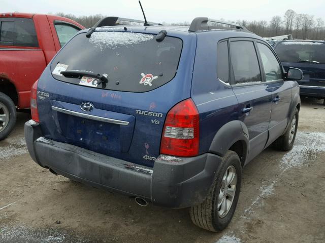 KM8JN72D09U113852 - 2009 HYUNDAI TUCSON SE BLUE photo 4