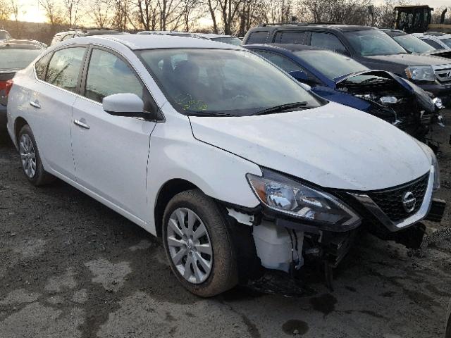 3N1AB7AP8HY332985 - 2017 NISSAN SENTRA S WHITE photo 1