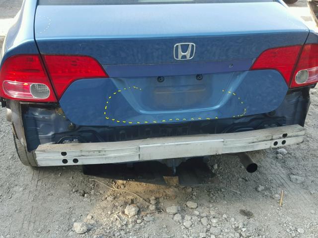 2HGFA16548H530013 - 2008 HONDA CIVIC LX BLUE photo 9