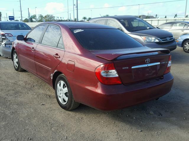 4T1BE32K73U242514 - 2003 TOYOTA CAMRY LE RED photo 3