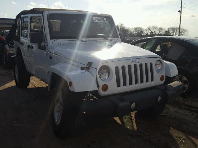 1C4BJWDG4DL621830 - 2013 JEEP WRANGLER U WHITE photo 1