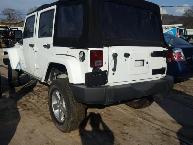 1C4BJWDG4DL621830 - 2013 JEEP WRANGLER U WHITE photo 3