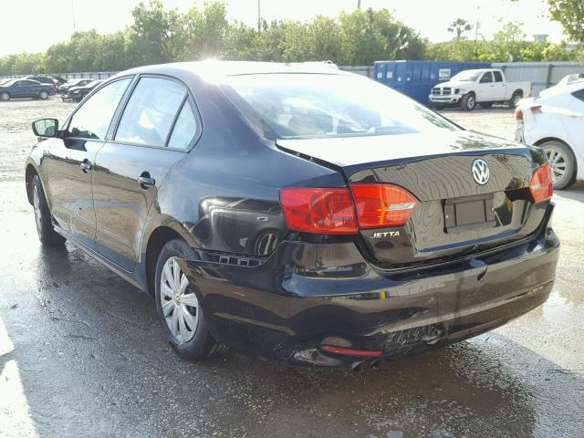 3VW1K7AJ2DM285069 - 2013 VOLKSWAGEN JETTA BASE 黑色 照片 3