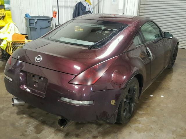 JN1AZ34DX3T119897 - 2003 NISSAN 350Z COUPE MAROON photo 4