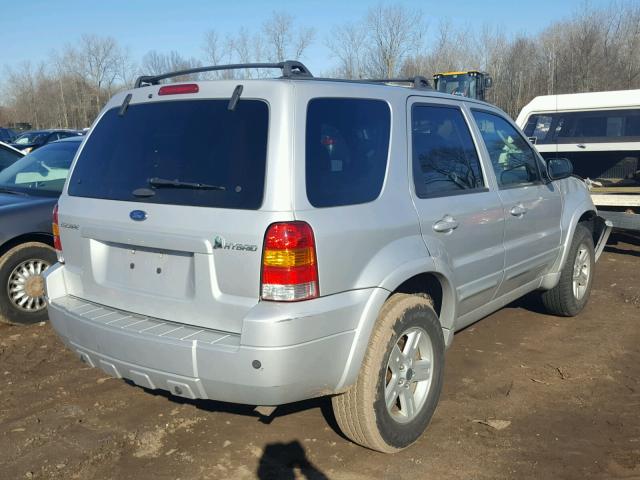 1FMCU96H96KC82151 - 2006 FORD ESCAPE HEV SILVER photo 4